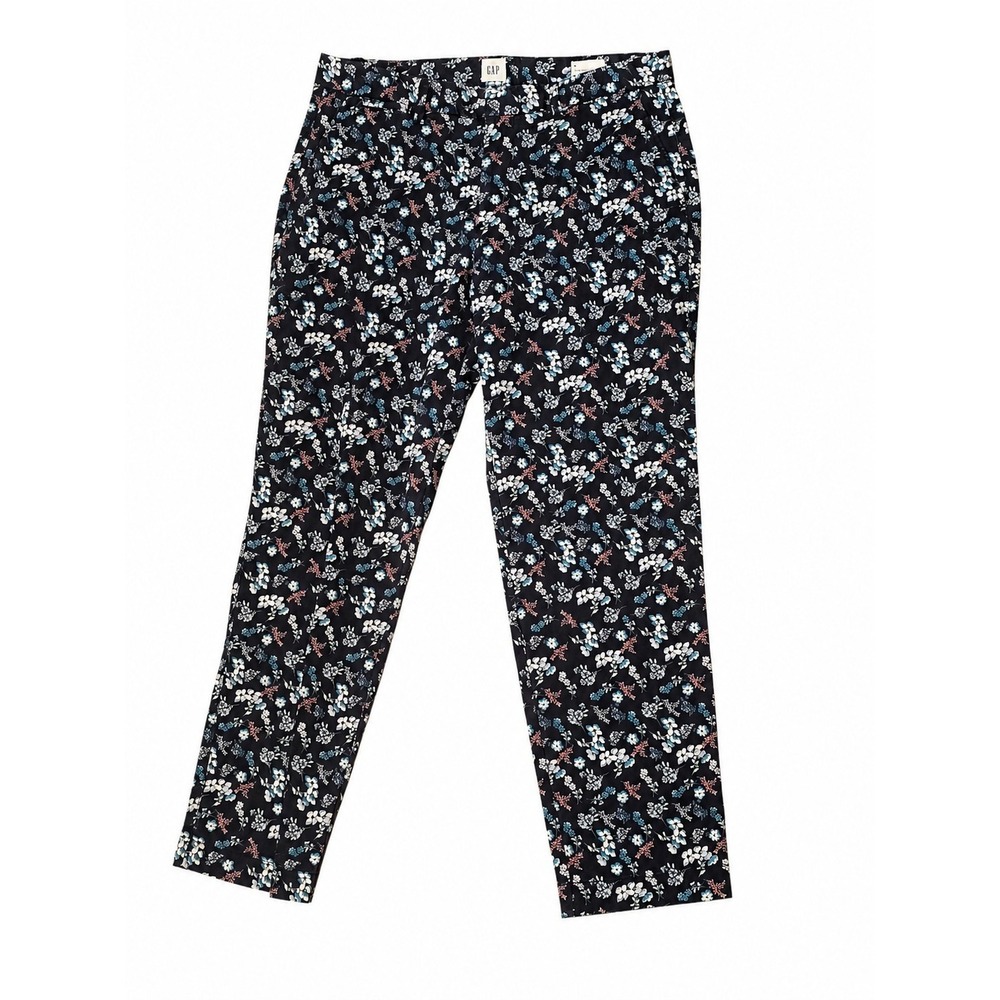 Gap Slim City Crop‎ Pants Women's Size 6 Multicolor Mid-Rise Floral